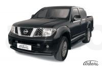 Защита переднего бампера Arbori d76 черная NISSAN NAVARA 2005-2010