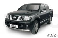 Защита переднего бампера Arbori d76+d57 двойная NISSAN NAVARA 2005-2010