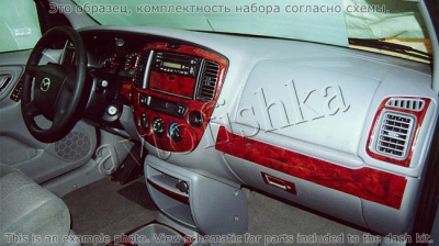 Декоративные накладки салона Mazda Tribute 2001-2004 Overhead Console, с Sunroof